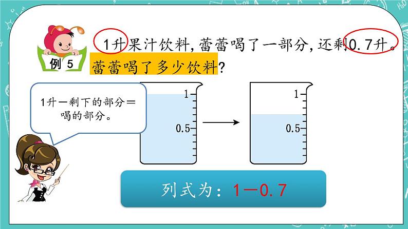 第七单元 小数的初步认识7.5 小数的减法 课件第3页