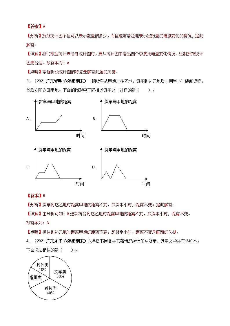 北师大版六年级上册数学 第5章《数据处理》单元测评必刷卷02