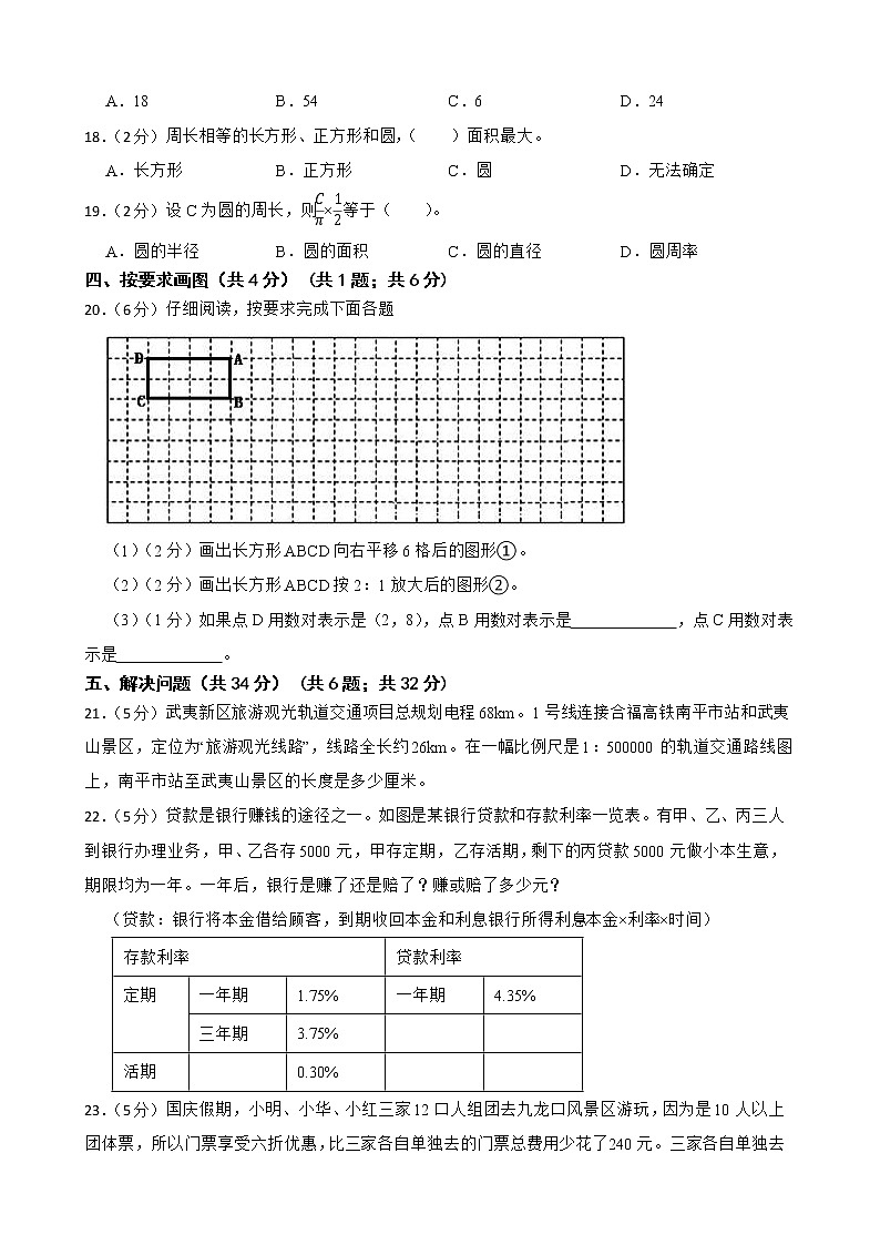 广西南宁市西乡塘区2023年小升初数学模拟试卷03