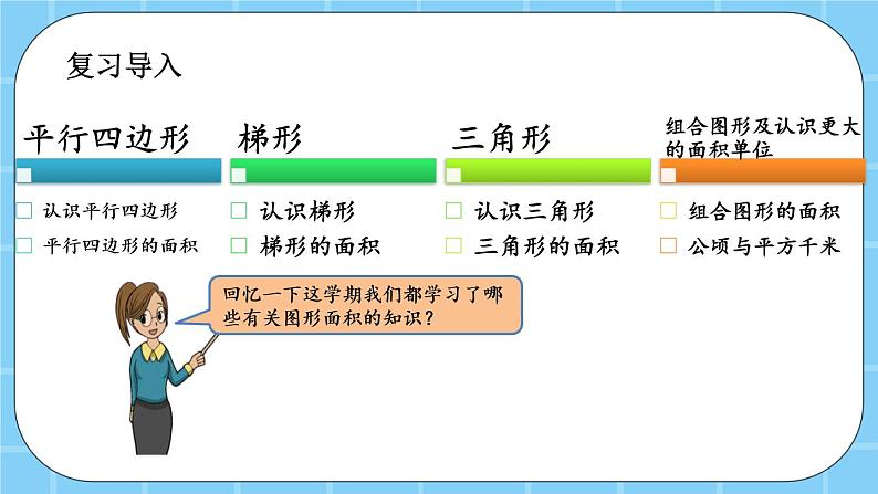 第七单元  总复习7.3 平行四边形、梯形和三角形 课件02