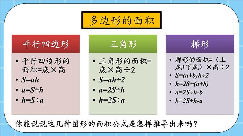 第七单元  总复习7.3 平行四边形、梯形和三角形 课件04