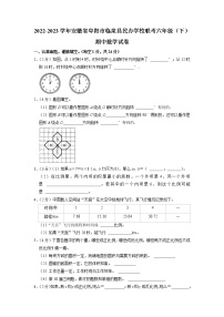 安徽省阜阳市临泉县民办学校联考2022-2023学年六年级下学期期中数学试卷