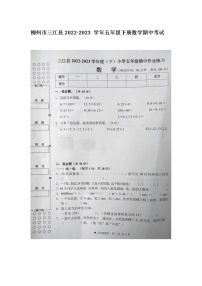 广西壮族自治区柳州市三江县2022-2023学年五年级下学期期中数学试题