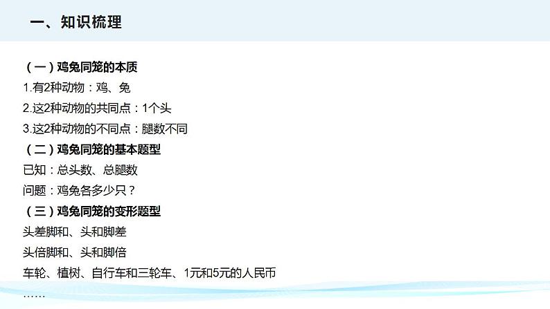 2023年小升初数学专项复习课件  第6讲 鸡兔同笼问题（课件）第6页