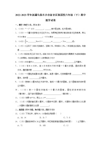 2022-2023学年新疆乌鲁木齐市新市区集团校六年级（下）期中数学试卷