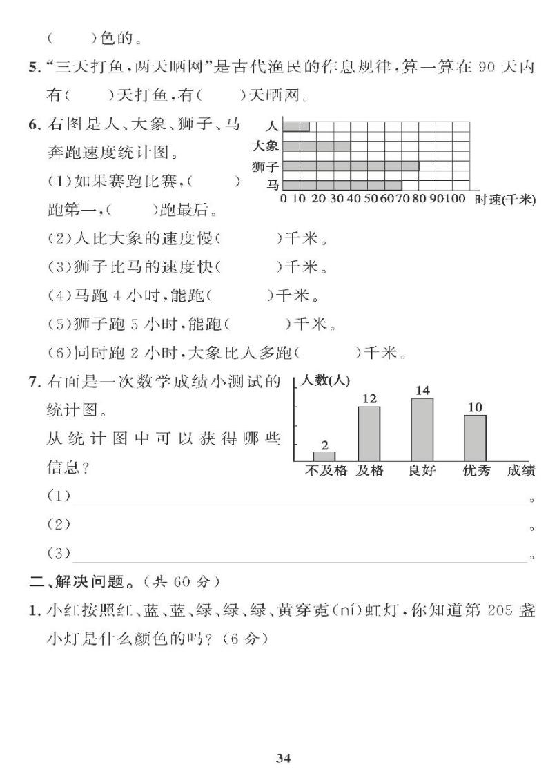 （2023春）青岛版小学数学（三下） 第八单元和智慧广场综合检测题02