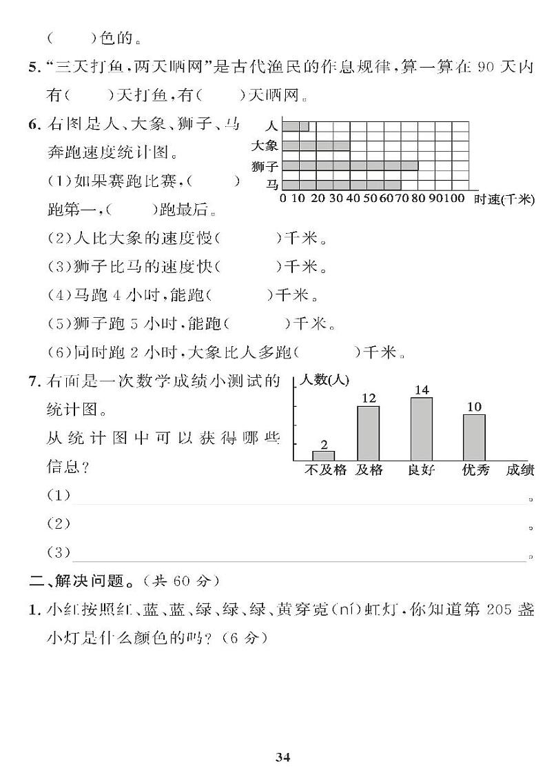 （2023春）青岛版小学数学（三下） 第八单元和智慧广场综合检测题02