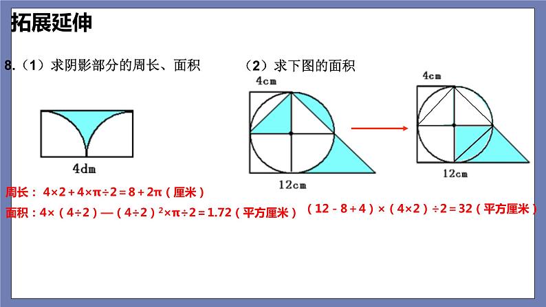 小升初苏教版数学专题总复习：第18课时平面图形的周长、面积（二）课件(共14张PPT)+同步练习（含答案）07