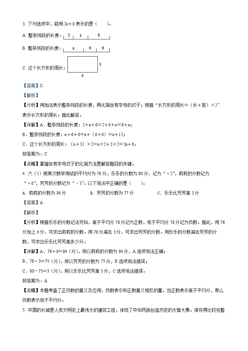 【小升初真题卷】2020-2021学年山西省阳泉市盂县人教版六年级下册期末测试数学试卷（解析版）第2页