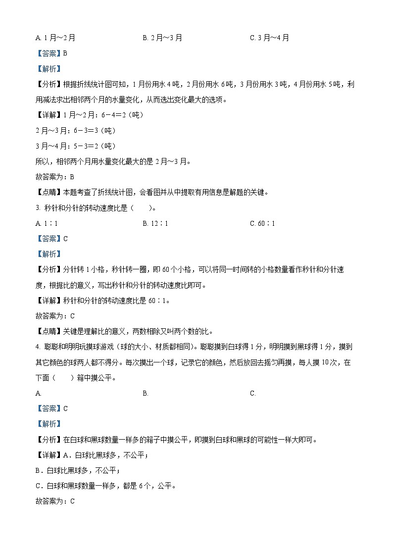 【小升初真题卷】山西省阳泉市盂县2022年人教版小升初考试数学试卷（解析版）第2页