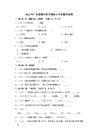 【小升初真题卷】2022年广东省梅州市大埔县小升初考试数学试卷（含解析）