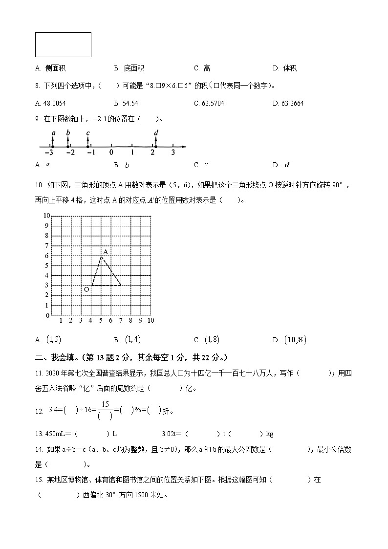 【小升初真题卷】2020-2021学年浙江省温州市乐清市人教版六年级下册期末测试数学试卷（原卷版）第2页