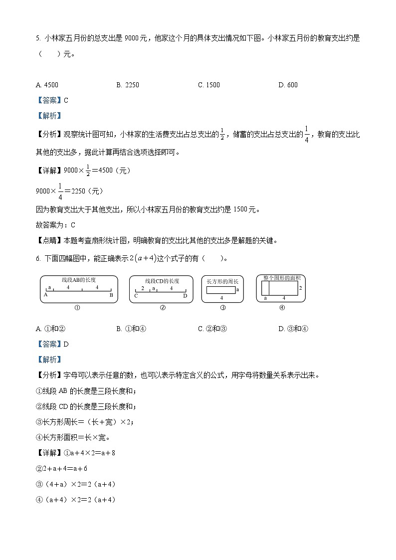 【小升初真题卷】2020-2021学年浙江省温州市乐清市人教版六年级下册期末测试数学试卷（解析版）第3页