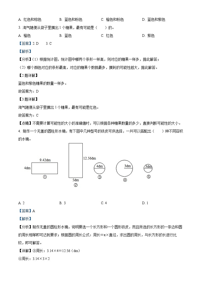 【小升初真题卷】2021-2022学年辽宁省沈阳市皇姑区北师大版六年级下册期末测试数学试卷（解析版）第2页