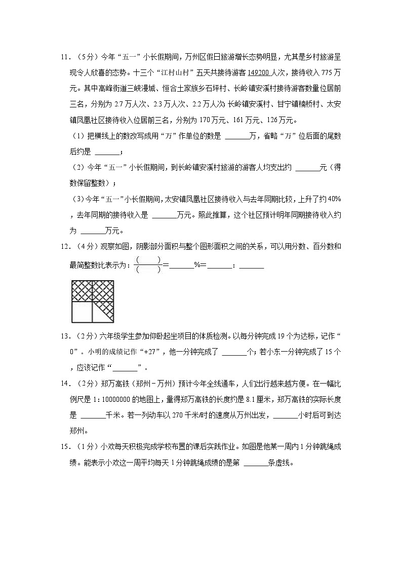 【小升初真题卷】2022年重庆市万州区小升初数学试卷（含解析）第3页