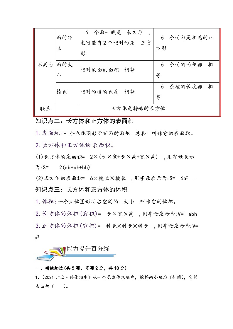 最新小升初数学讲通练透 【小升初提高版】第17讲 长方体和正方体的认识、周长与面积02