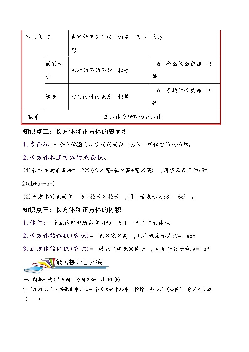 最新小升初数学讲通练透 【小升初提高版】第17讲 长方体和正方体的认识、周长与面积02
