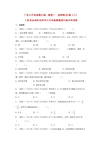 题型一  选择题63题（二）——广东省各地区小升初题型真题汇编（人教版）（含解析）