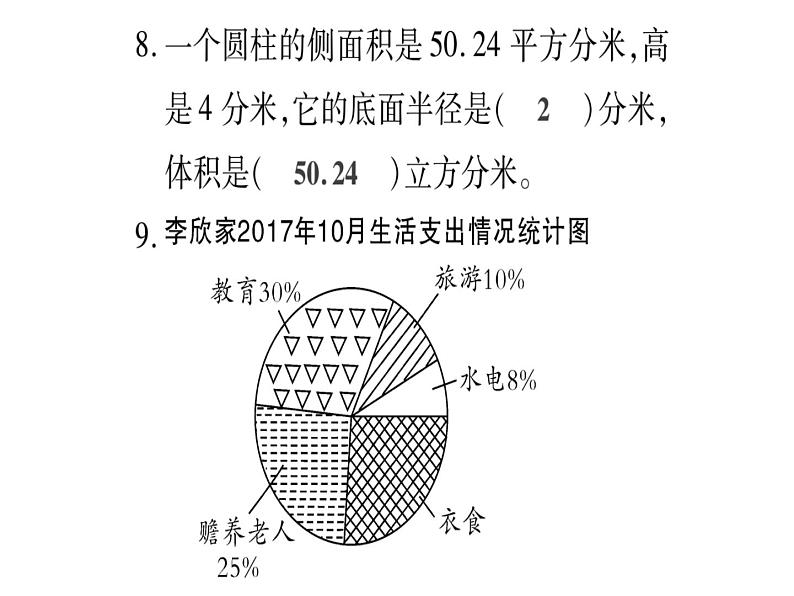 小升初西师大版（2014年秋）数学专题复习课件：六年级下册－图形与几何 统计第6页