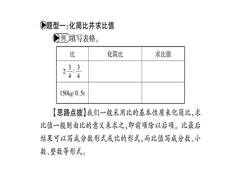 小升初西师大版（2014年秋）数学专题复习课件：第三章 式与方程 第3课时 比、比例和比例尺第5页