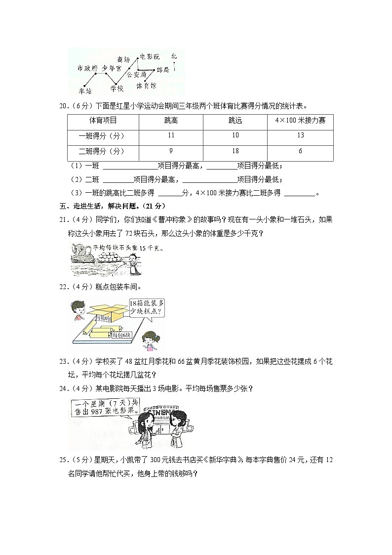 河北省邢台市襄都区部分小学联考2022-2023学年三年级下学期期中数学试卷03