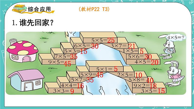 西师大版数学二年级上册 第一单元  表内乘法（一） 第13课时  练习课 PPT课件03