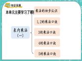 西师大版数学二年级上册 第一单元  表内乘法（一） 第14课时  整理与复习 PPT课件