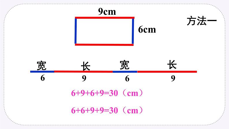 西师大版三上数学7.2《长方形、正方形的周长》第1课时  PPT课件04