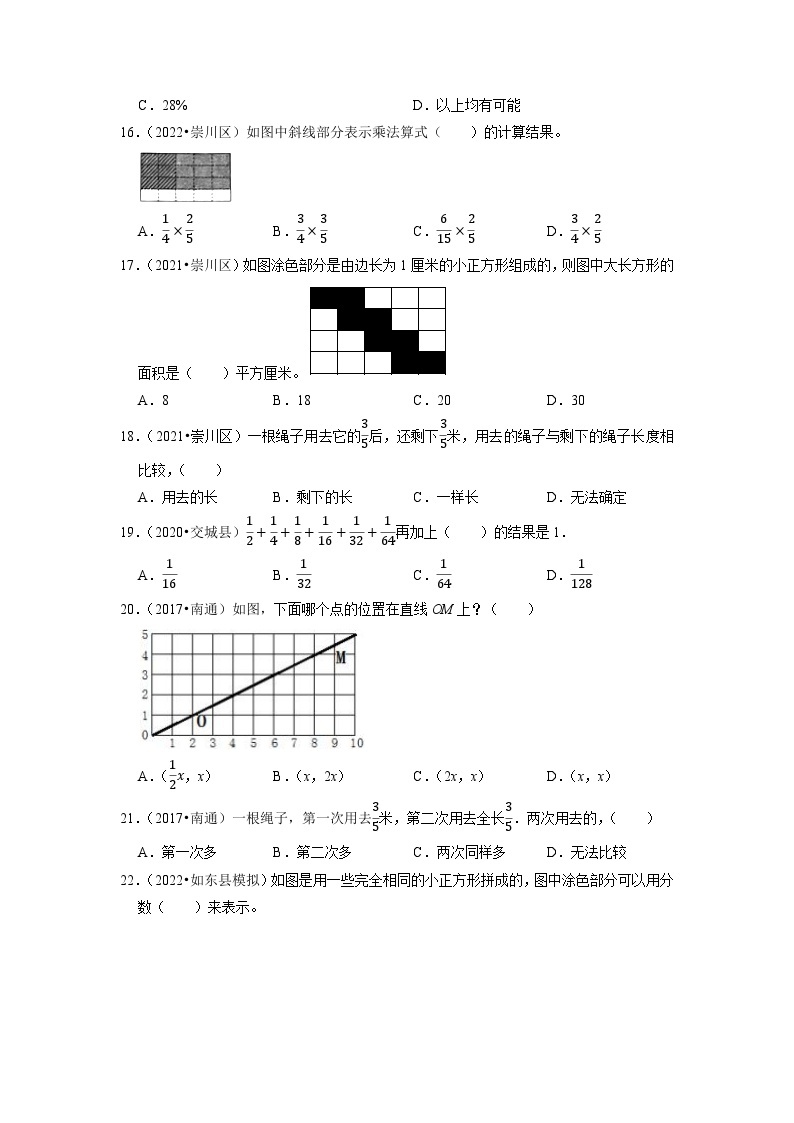 小升初真题汇编选择题（五）-2023年六年级下册数学高频考点苏教版（江苏南通）03