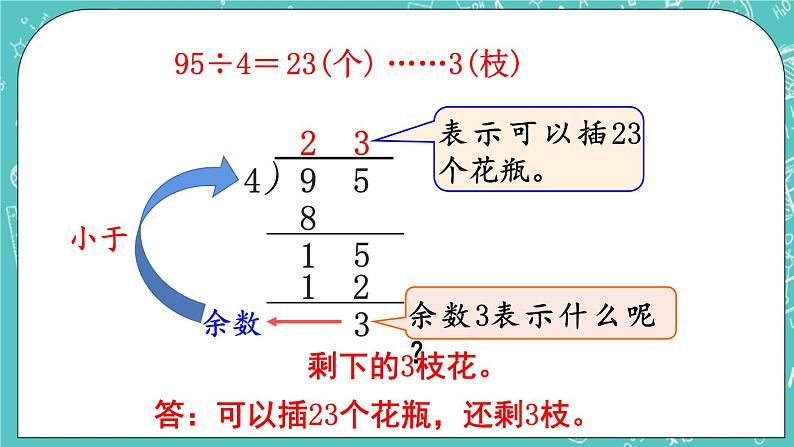 西师大版数学三年级上册 第四单元  两位数除以一位数的除法 第4课时  两位数除以一位数(有余数)的笔算 PPT课件05