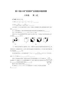 第十届小学“希望杯”全国数学邀请赛六年级初试试卷