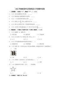 2022年湖南省怀化市新晃县小升初数学试卷