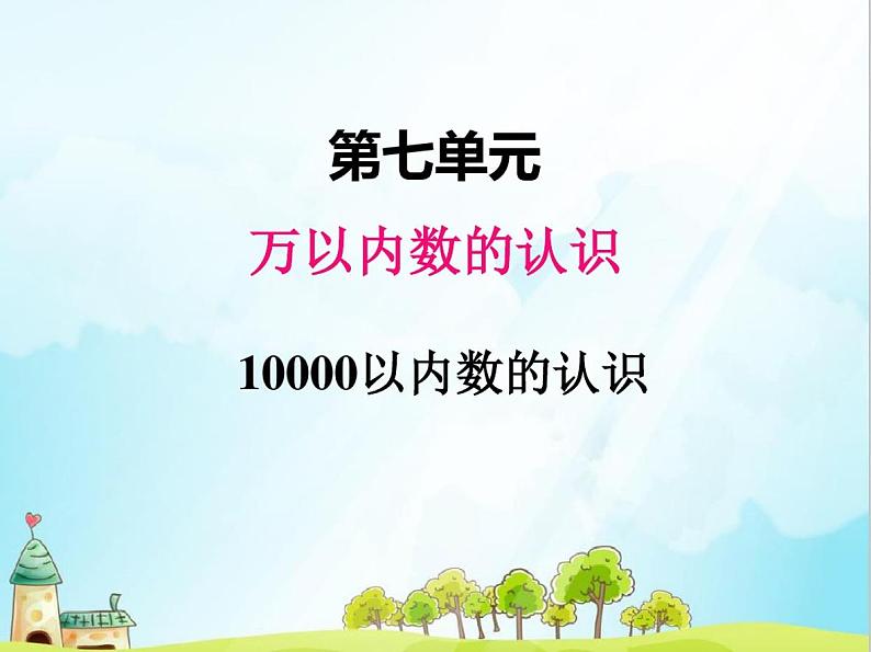 人教版数学二年级下册第七单元2万以内数的认识1第1页