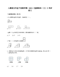 小学数学人教版五年级下册1 观察物体（三）课后练习题