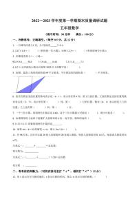 2022-2023学年山西省阳泉市城区五年级上册期末质量调研测试数学试卷