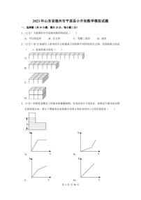 2023年山东省德州市平原县小升初数学模拟试题及答案