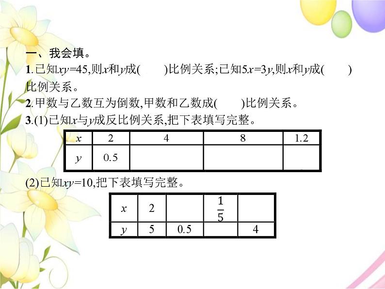 人教版(精编)小学数学六年级下册比例2第2课时反比例教学课件第2页