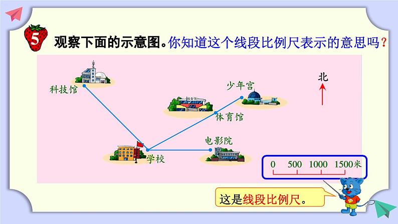 冀教版数学六年级上册 6.2.4认识线段比例尺，确定物体位置 课件04