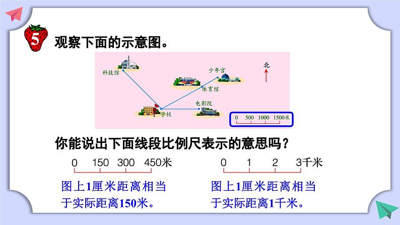 冀教版数学六年级上册 6.2.4认识线段比例尺，确定物体位置 课件06