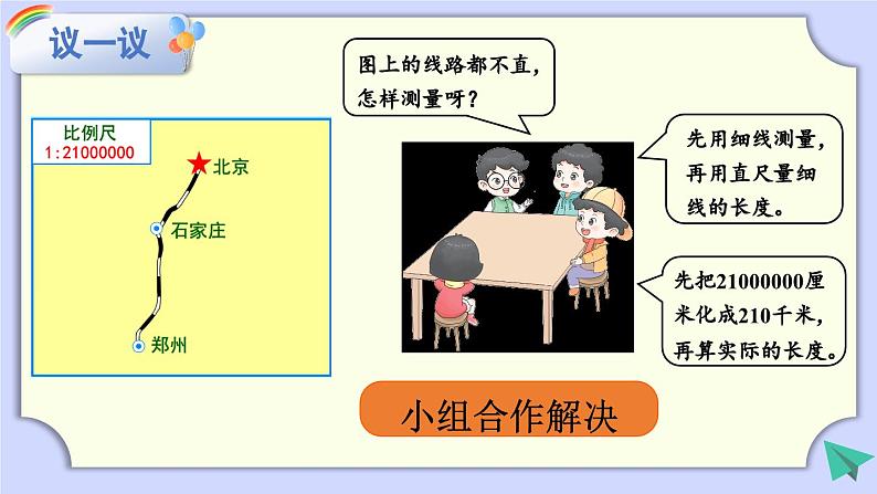 冀教版数学六年级上册 6.2.3求两地实际路程第6页