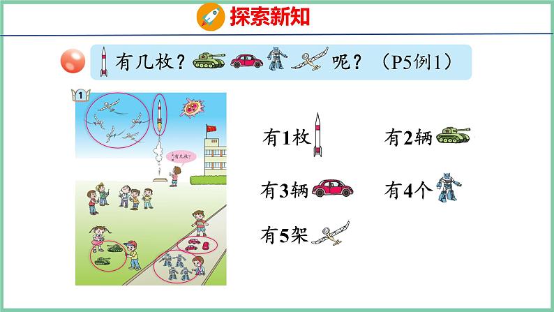 青岛版(六三制）一年级上册数学---1.1 1~5各数的认识（课件)第4页