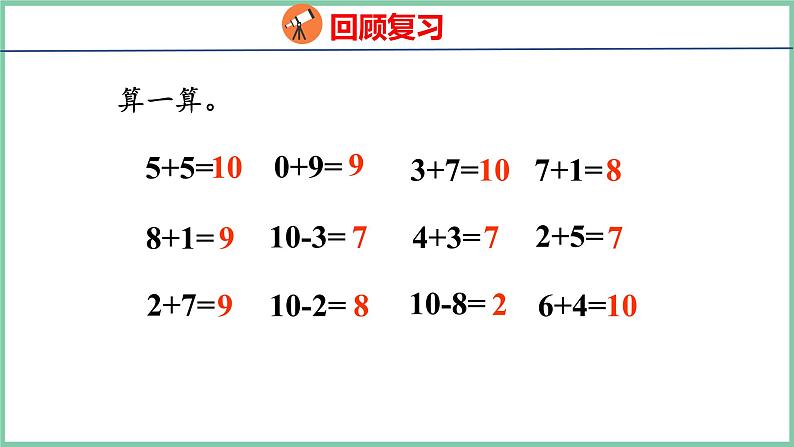 青岛版(六三制）一年级上册数学---3.7 10以内的连加、连减（课件)第3页