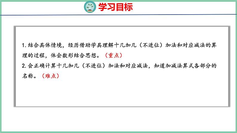 青岛版(六三制）一年级上册数学---5.2 十几加几（不进位）、十几减几（不退位）（课件)第2页