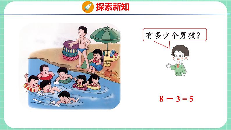 5.5 8、9的加减法（课件）一年级上册数学冀教版第7页