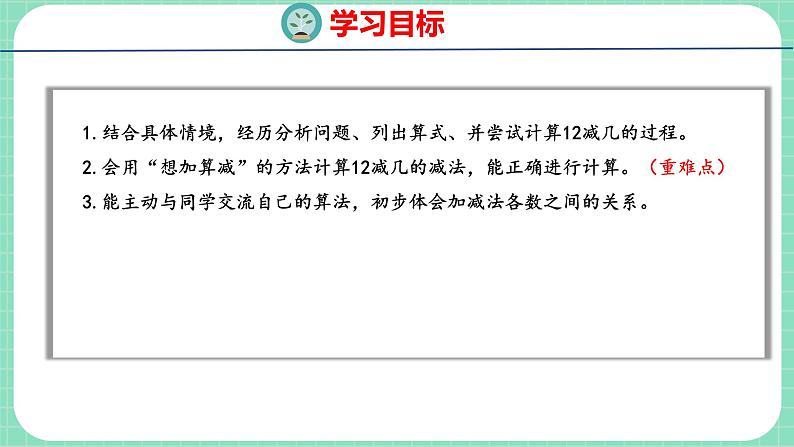 9.3 12减几（课件）一年级上册数学冀教版第2页