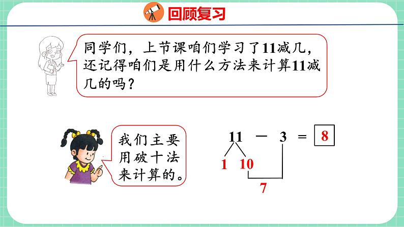 9.3 12减几（课件）一年级上册数学冀教版第3页