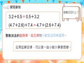 6.4整数加法运算定律推广到小数（教学课件）四年级数学下册 人教版