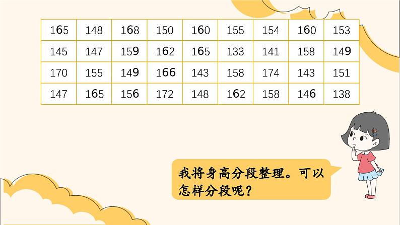 北师大版数学六年级上册 5.3身高的情况 教学课件+同步教案06