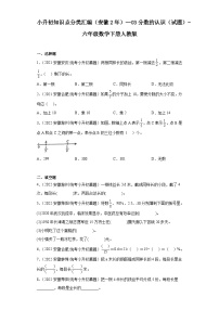 小升初知识点分类汇编（安徽2年）--03分数的认识（试题）-六年级数学下册人教版