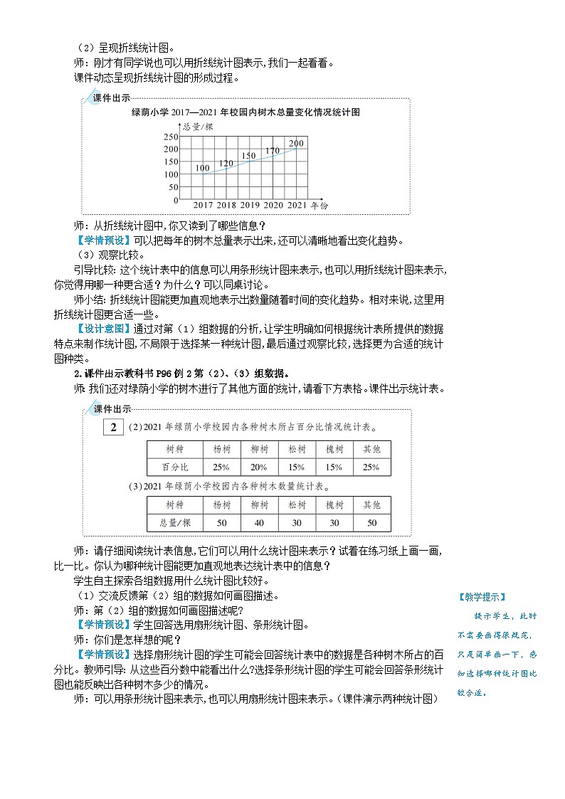 第2课时 选择合适的统计图 教案第3页